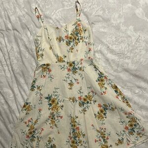 Cream Floral Old Navy Dress